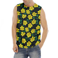 Drawing Daffodil Flower Pattern Print Men's Fitness Tank Top