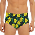 Drawing Daffodil Flower Pattern Print Men's Triangle Swim Briefs
