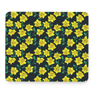 Drawing Daffodil Flower Pattern Print Mouse Pad