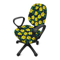 Drawing Daffodil Flower Pattern Print Office Chair Cover
