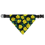 Drawing Daffodil Flower Pattern Print Over The Collar Dog Bandana