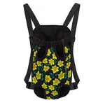 Drawing Daffodil Flower Pattern Print Pet Carrier Backpack