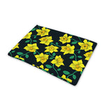Drawing Daffodil Flower Pattern Print Pet Cooling Mat Cover