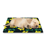 Drawing Daffodil Flower Pattern Print Pet Cooling Mat Cover