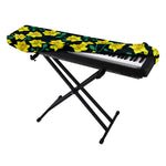 Drawing Daffodil Flower Pattern Print Piano Keyboard Cover