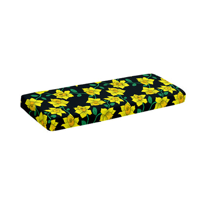 Drawing Daffodil Flower Pattern Print Piano Keyboard Cover