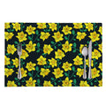 Drawing Daffodil Flower Pattern Print Placemat