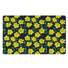 Drawing Daffodil Flower Pattern Print Polyester Doormat