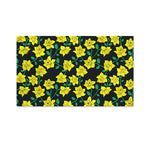 Drawing Daffodil Flower Pattern Print Polyester Flag