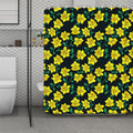 Drawing Daffodil Flower Pattern Print Polyester Shower Curtain