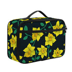 Drawing Daffodil Flower Pattern Print Portable Lunch Bag