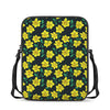 Drawing Daffodil Flower Pattern Print Rectangular Crossbody Bag