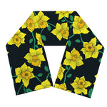Drawing Daffodil Flower Pattern Print Scarf