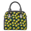 Drawing Daffodil Flower Pattern Print Shoulder Handbag