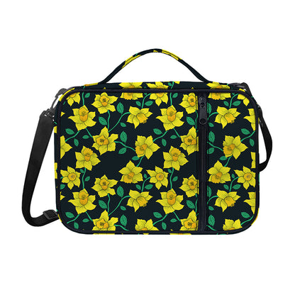 Drawing Daffodil Flower Pattern Print Shoulder Strap Bible Bag