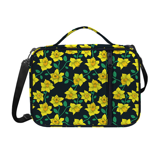Drawing Daffodil Flower Pattern Print Shoulder Strap Bible Bag
