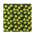 Drawing Daffodil Flower Pattern Print Silk Bandana