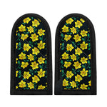 Drawing Daffodil Flower Pattern Print Skillet Handle Cover