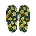 Drawing Daffodil Flower Pattern Print Slippers