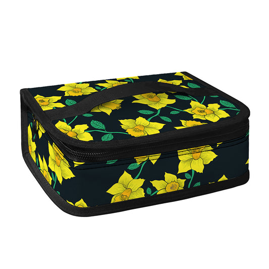 Drawing Daffodil Flower Pattern Print Small Lunch Bag