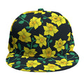 Drawing Daffodil Flower Pattern Print Snapback Cap