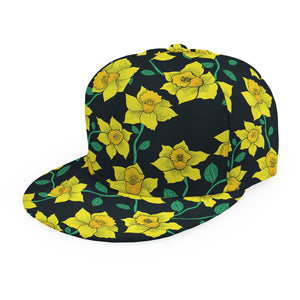 Drawing Daffodil Flower Pattern Print Snapback Cap