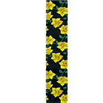 Drawing Daffodil Flower Pattern Print Table Runner
