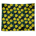 Drawing Daffodil Flower Pattern Print Tapestry