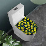 Drawing Daffodil Flower Pattern Print Toilet Lid Cover