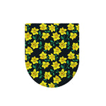 Drawing Daffodil Flower Pattern Print Toilet Lid Cover