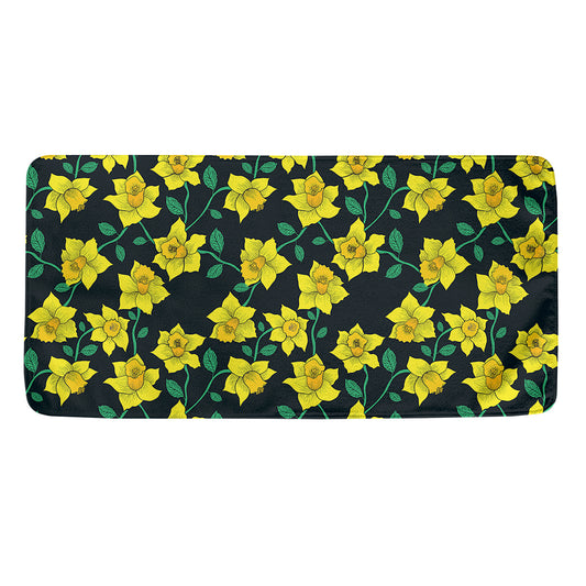 Drawing Daffodil Flower Pattern Print Towel