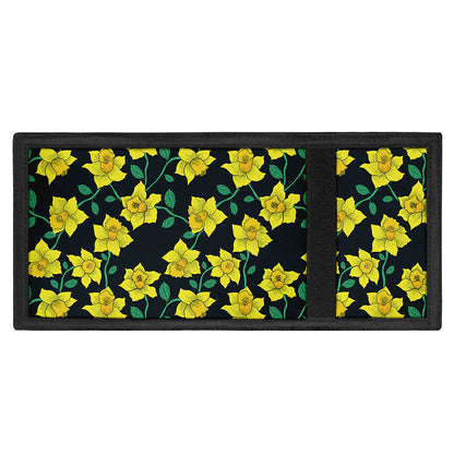 Drawing Daffodil Flower Pattern Print Trifold Wallet