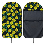 Drawing Daffodil Flower Pattern Print Waterproof Car Seat Cover