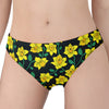 Drawing Daffodil Flower Pattern Print Women's Panties