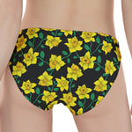 Drawing Daffodil Flower Pattern Print Women's Panties