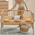 Drawing German Shepherd Pattern Print Baby Crib Sheet
