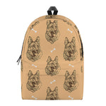 Drawing German Shepherd Pattern Print Backpack