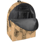 Drawing German Shepherd Pattern Print Backpack