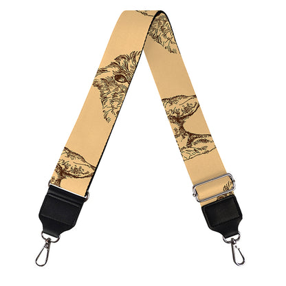 Drawing German Shepherd Pattern Print Bag Strap