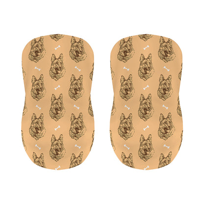 Drawing German Shepherd Pattern Print Bar Stool Covers