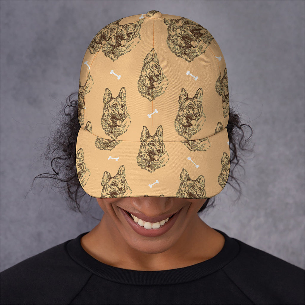 Drawing German Shepherd Pattern Print Baseball Cap