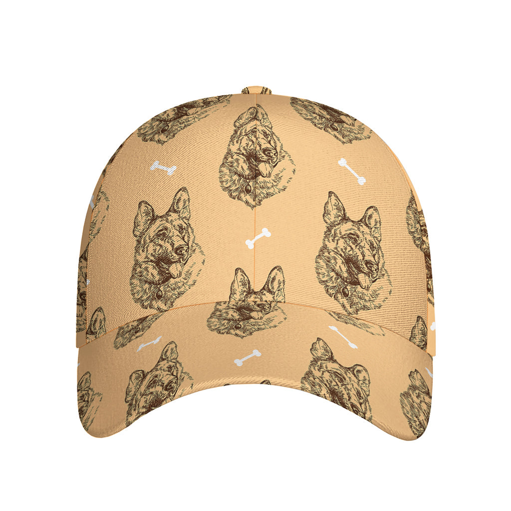 Drawing German Shepherd Pattern Print Baseball Cap