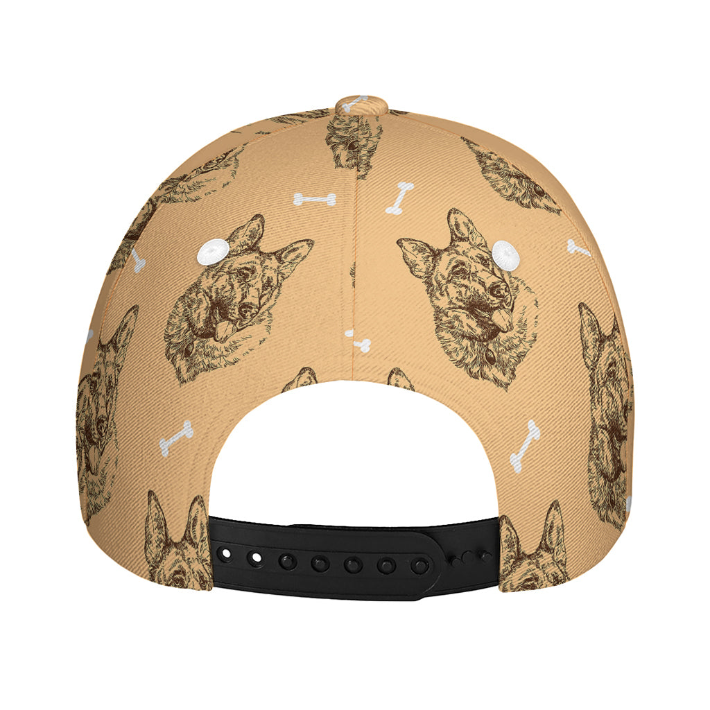Drawing German Shepherd Pattern Print Baseball Cap