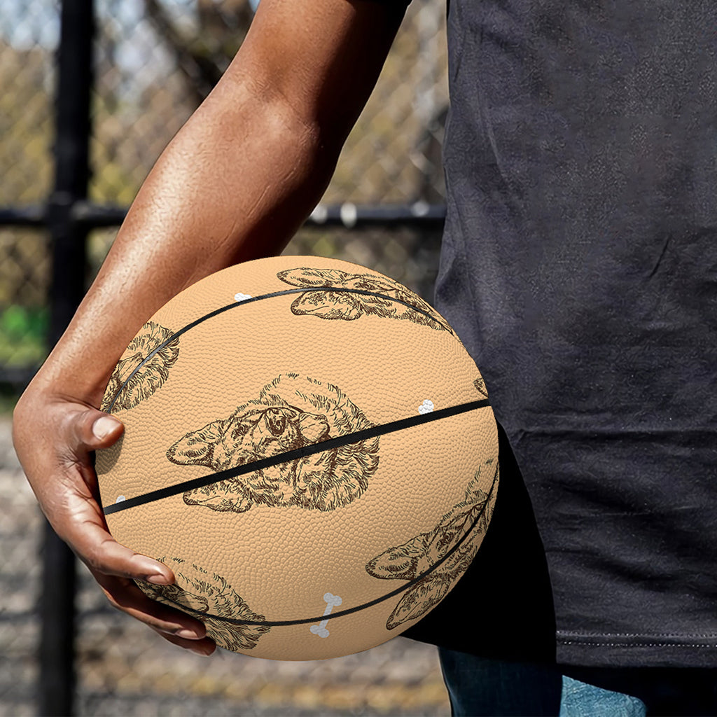 Drawing German Shepherd Pattern Print Basketball