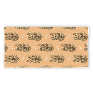 Drawing German Shepherd Pattern Print Beach Towel