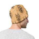 Drawing German Shepherd Pattern Print Beanie