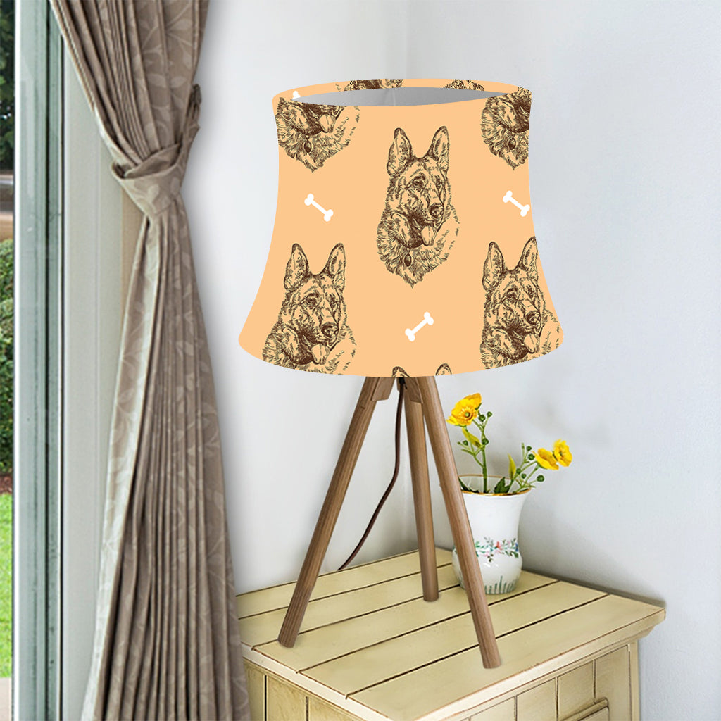 Drawing German Shepherd Pattern Print Bell Lamp Shade