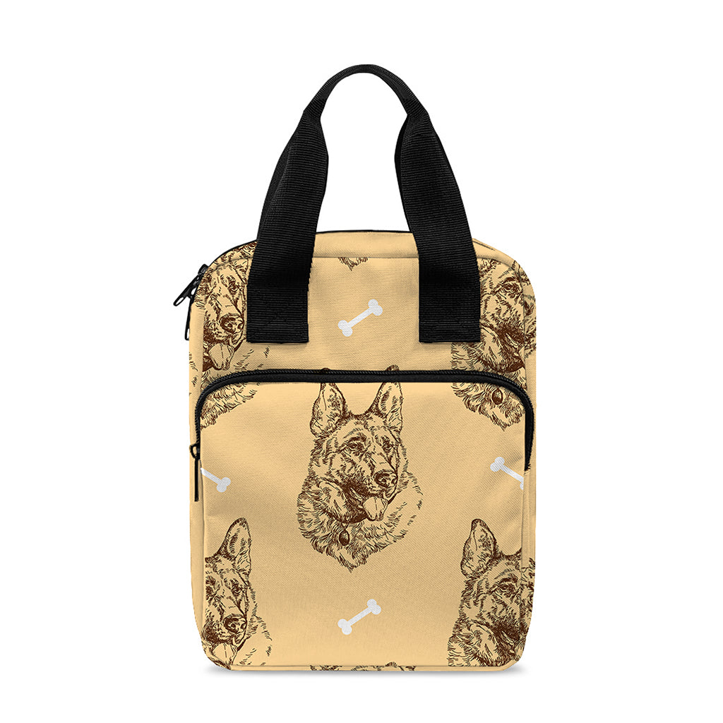 Drawing German Shepherd Pattern Print Bible Tote Bag