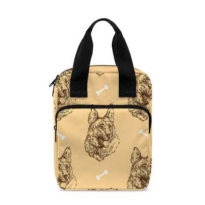 Drawing German Shepherd Pattern Print Bible Tote Bag