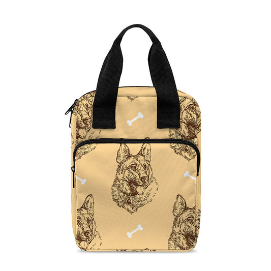 Drawing German Shepherd Pattern Print Bible Tote Bag